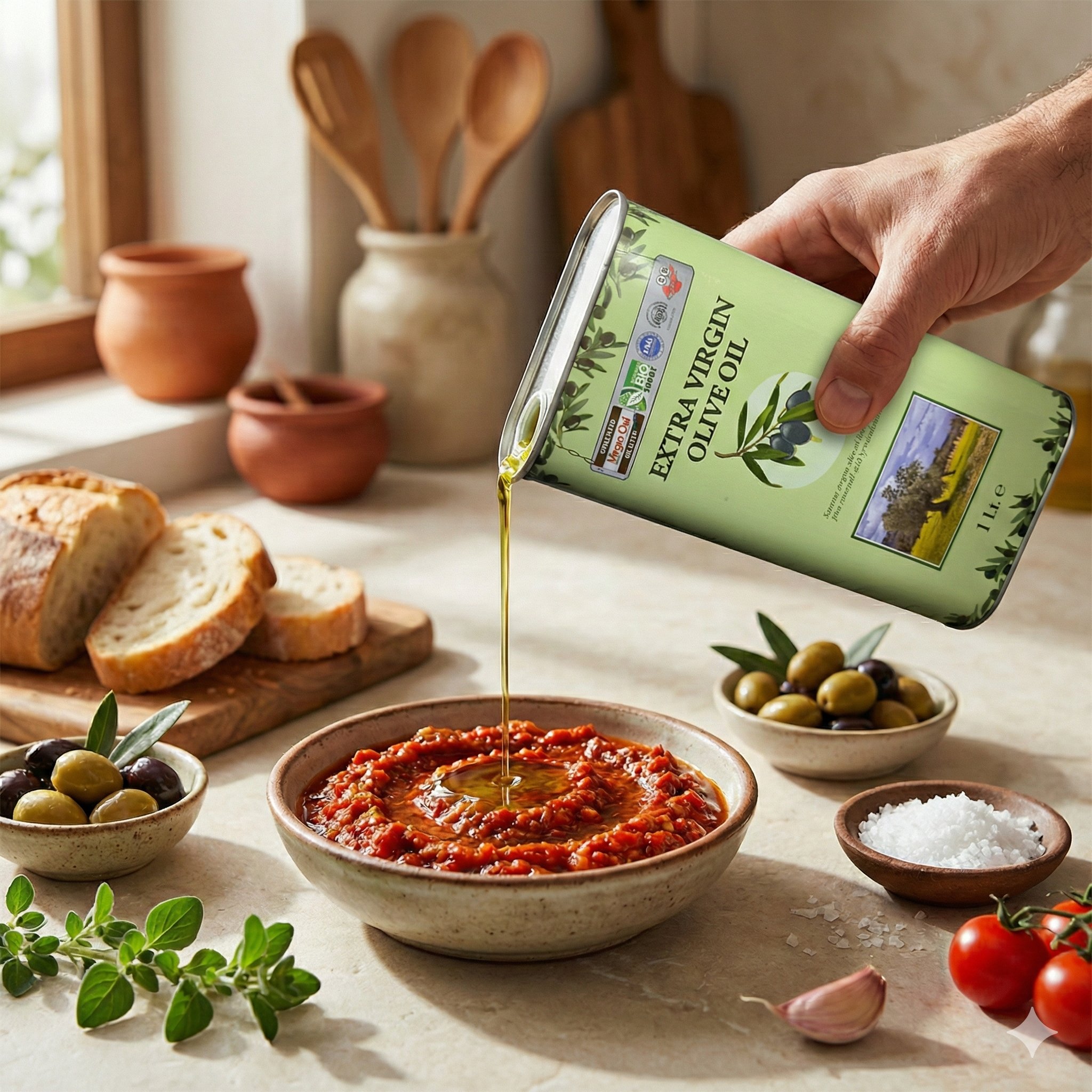 KENSA 1L Extra Virgin Zeytinyağı - Soğuk Sıkım